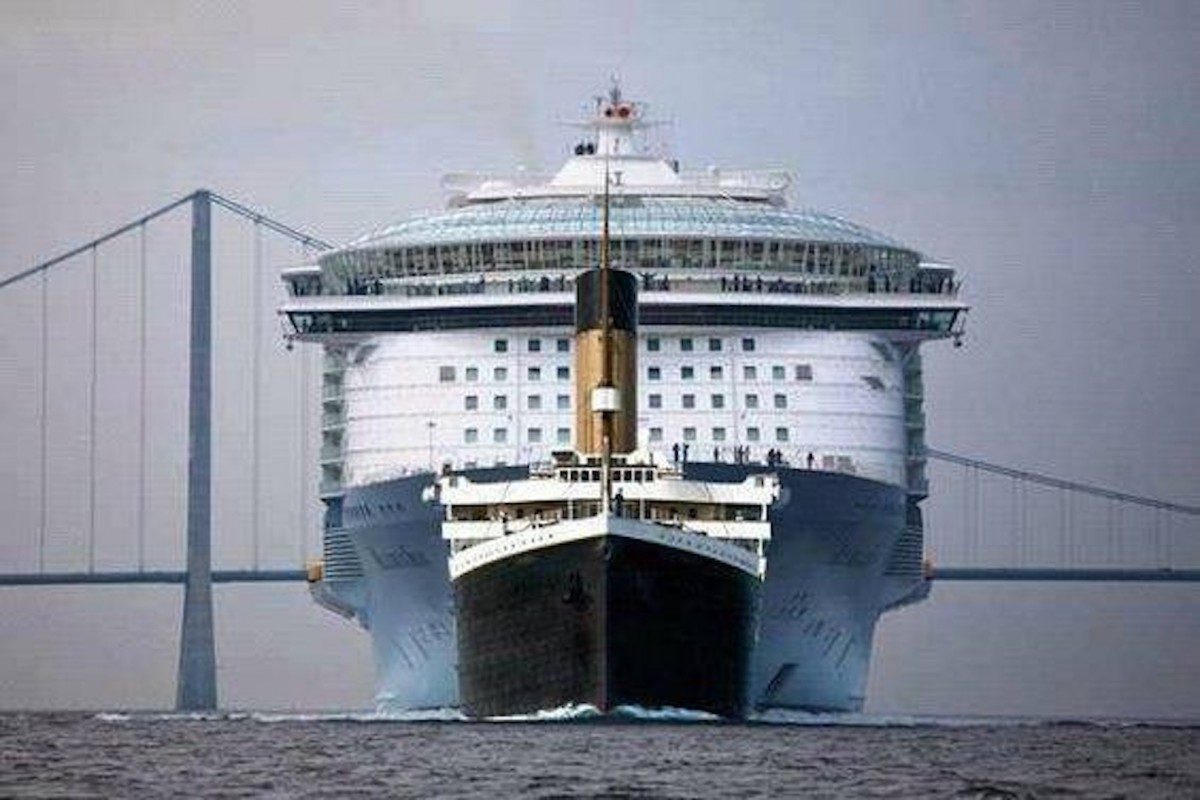 titanic comparison to new ships